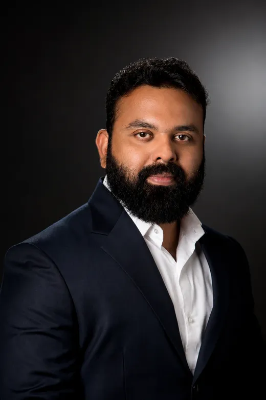 Studio portrait of Anwar Khan